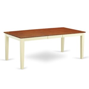 Quincy  Rectangular  Dining  Table  40"x78"  in  Buttermilk  &  Cherry  Finish From East West Furniture