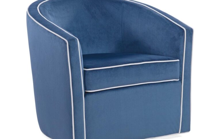 Keely Blue Swivel Chair From Comfort Pointe