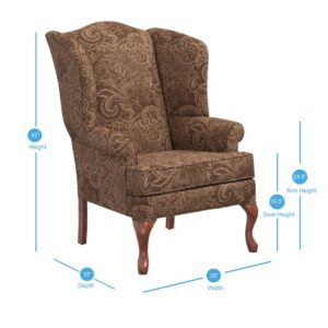 Paisley Coco Wing Back Chair From Comfort Pointe