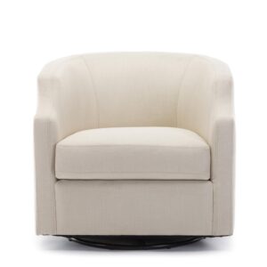 Infinity Linen Swivel Glider Barrel Chair From Comfort Pointe