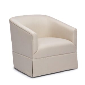 Elm Linen Skirted Swivel Chair From Comfort Pointe