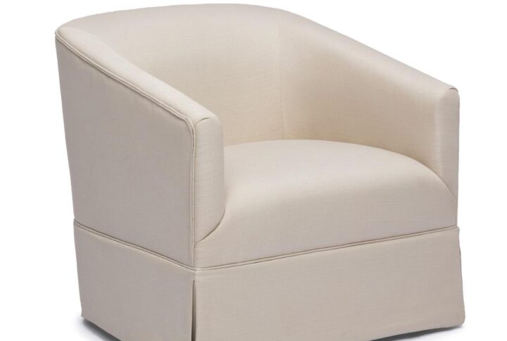 Elm Linen Skirted Swivel Chair From Comfort Pointe