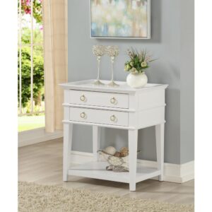 Clara White 2-Drawer Tray Top Nightstand From Comfort Pointe