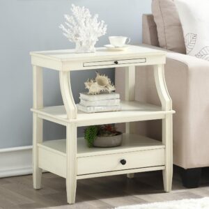 Newton Antique White Storage Nightstand From Comfort Pointe