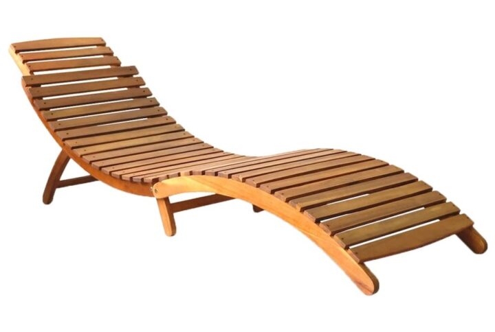 vidaXL Sun Lounger Solid Acacia Wood Brown