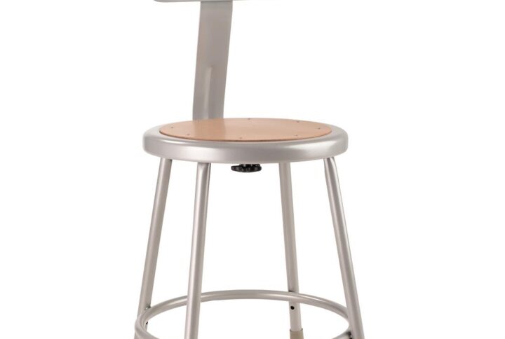 NPS® 18"Heavy Duty Steel Stool With Backrest