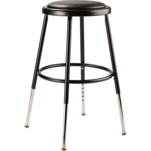 NPS® 19"-27" Height Adjustable Heavy Duty Vinyl Padded Steel Stool