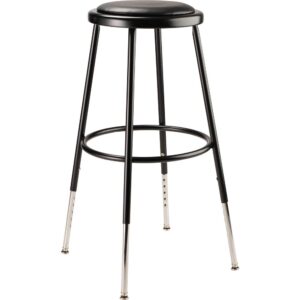 NPS® 25"-33" Height Adjustable Heavy Duty Vinyl Padded Steel Stool