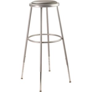 NPS® 32"-39" Height Adjustable Heavy Duty Vinyl Padded Steel Stool