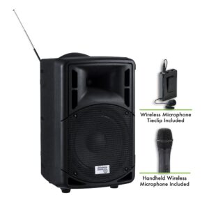 Oklahoma Sound® 40 Watt Wireless PA System w/ Wireless Tie Clip Mic From Oklahoma Sound