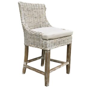 Alfresco Counter Stool Kuba Weave Savannah Wash From AFD