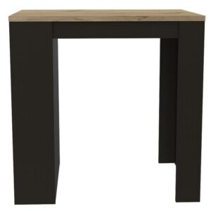 Milos Kitchen Island Table Black Wengue-Light Oak From Depot E-Shop