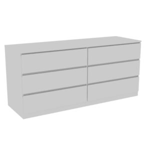 Cocora 6 Drawer Double Dresser - White From Depot E-Shop