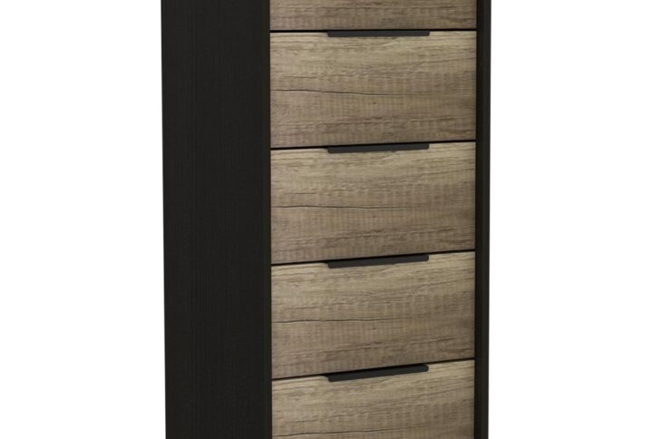 Egeo 5 Drawer Dresser Black Wengue From Depot E-Shop