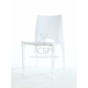 Commerical Seating Products White Crescent Dining Chairs From CSP