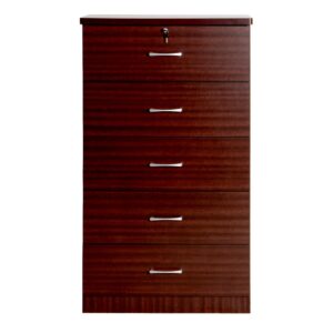 Better Home Products Olivia Wooden Tall 5 Drawer Chest Bedroom Dresser Mahogany From Better Home Products