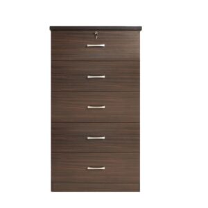 Better Home Products Olivia Wooden Tall 5 Drawer Chest Bedroom Dresser Tobacco From Better Home Products