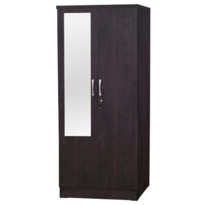 Better Home Products Harmony Two Door Armoire Wardrobe with Mirror in Tobacco From Better Home Products