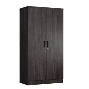 Better Home Products Harmony Wood Two Door Armoire Wardrobe Cabinet in Tobacco From Better Home Products