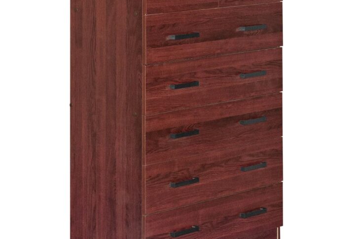 Better Home Products Cindy 7 Drawer Chest Wooden Dresser with Lock in Mahogany From Better Home Products