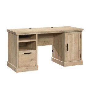 Aspen Post Computer Desk Prime Oak From Sauder