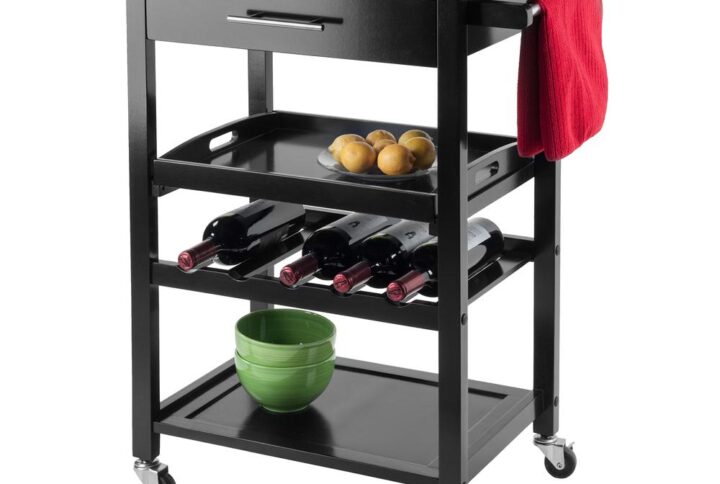 Anthony Kitchen Cart Stainless Steel From Winsome Wood