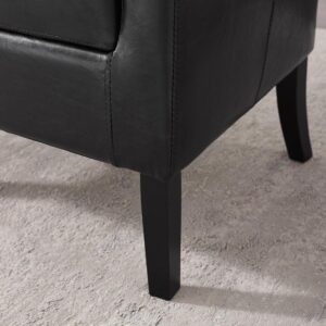 Simon Black Club Chair From Linon