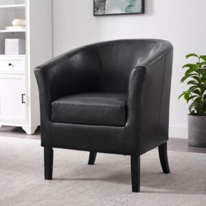 Simon Black Club Chair From Linon