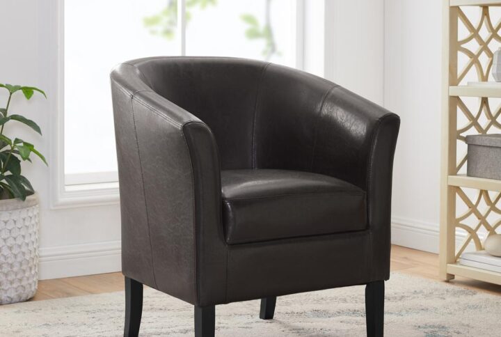 Simon Brown Club Chair From Linon