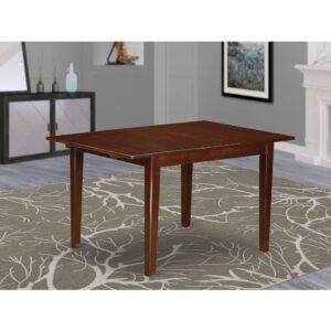 Norfolk  rectangular  table  with  12"  Butterfly  Leaf    -Mahogany  Finish. From East West Furniture