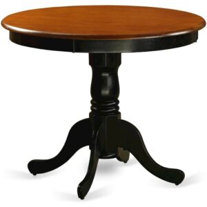 Antique Table 36" Round with Black and Cherry Finish From East West Furniture