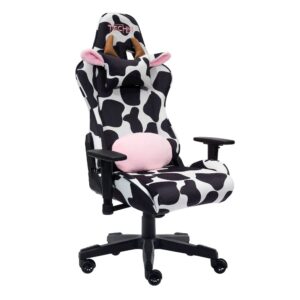 TS85 COW Print LUXX Series Gaming Chair From RTA Products