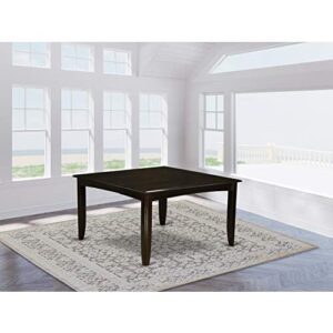 Parfait  Gathering  Dining  Square  54"  Table  with  18"  Butterfly  Leaf  finished  in  Cappuccino From East West Furniture