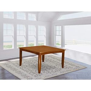 Parfait    Square  Table  with  18"Butterfly  Leaf  -  Saddle  Brown  Finish From East West Furniture