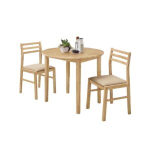 Bucknell 3-piece Dining Set with Drop Leaf Natural and Tan From Coaster Co. of America