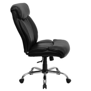 Big & Tall 400 lb. Rated Black Executive Office Chair with Full Headrest From Flash Furniture