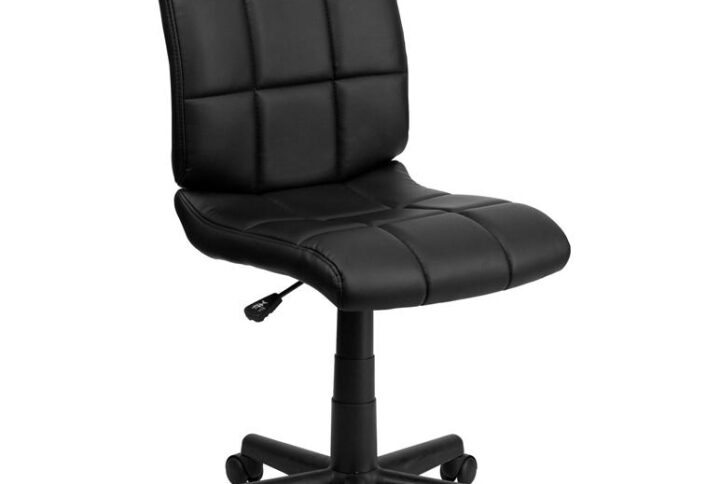 Mid-Back Black Quilted Vinyl Swivel Task Office Chair From Flash Furniture