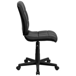 Mid-Back Black Quilted Vinyl Swivel Task Office Chair From Flash Furniture