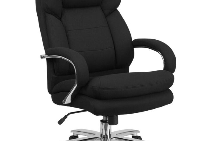 24/7 Intensive Use 500 lb. Rated Black Fabric Executive Office Chair From Flash Furniture