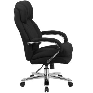 24/7 Intensive Use 500 lb. Rated Black Fabric Executive Office Chair From Flash Furniture