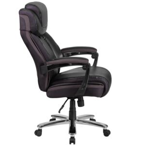 500 lb. Rated Black Executive Swivel Office Chair with Adjustable Headrest From Flash Furniture