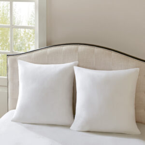 Enjoy cozier and more comfortable sleep with this Euro pillow filler from Madison Park Signature. Crafted from cotton sateen fabric and filled with hypoallergenic 6D brushed polyfill