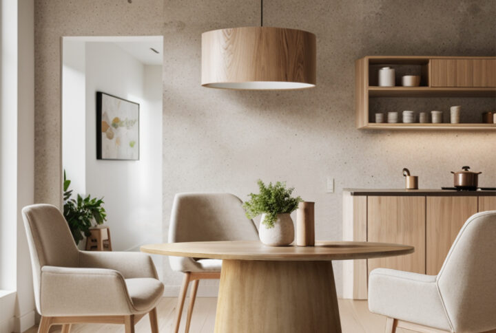 The Chapel Hill Oval Dining Table blends modern design with rustic charm