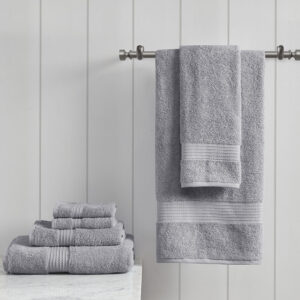 The Madison Park 6 Piece Organic Cotton Towel Set brings an all-natural