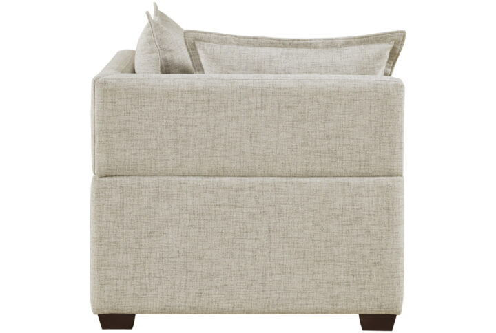 the modular pieces feature a sleek and clean design for a casual and long lasting look. With unlimited combinations using pieces from the Molly sofa collection