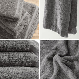 the INK+IVY Nova Cotton Dobby Slub 6 Piece Towel Set is the perfect soft and comfy addition to any bathroom. Made from 100% terry cotton