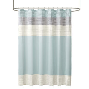 yet beautifully classic shower curtain. The faux silk dupioni fabric has a natural light sheen and drapes beautifully