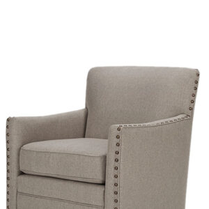 this swivel chair fits in any room of your home. No assembly required.