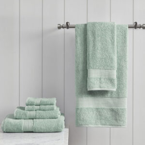 The Madison Park 6 Piece Organic Cotton Towel Set brings an all-natural