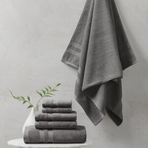 Our Beautyrest Plume 100% Cotton Feather Touch Towel 6 Piece Set offers a perfectly luxurious soft addition to your bathroom. Each towel is made from 750gsm premium quality cotton for a cashmere like hand feel that is also absorbent and durable; as the PVA free 3PLY zero twist like construction provides a long-lasting softness while also making this towel set economical and eco-friendly. These towels are Made in Green by OEKO-TEX